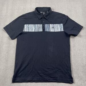 Travis Mathew Polo Shirt Adult Medium Black Short Sleeve Golf Golfing Casual Men